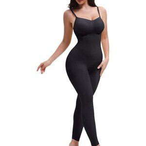 Women's Black (Full Body) Look Full Body Shaper Shapewear Breathable Roll Down